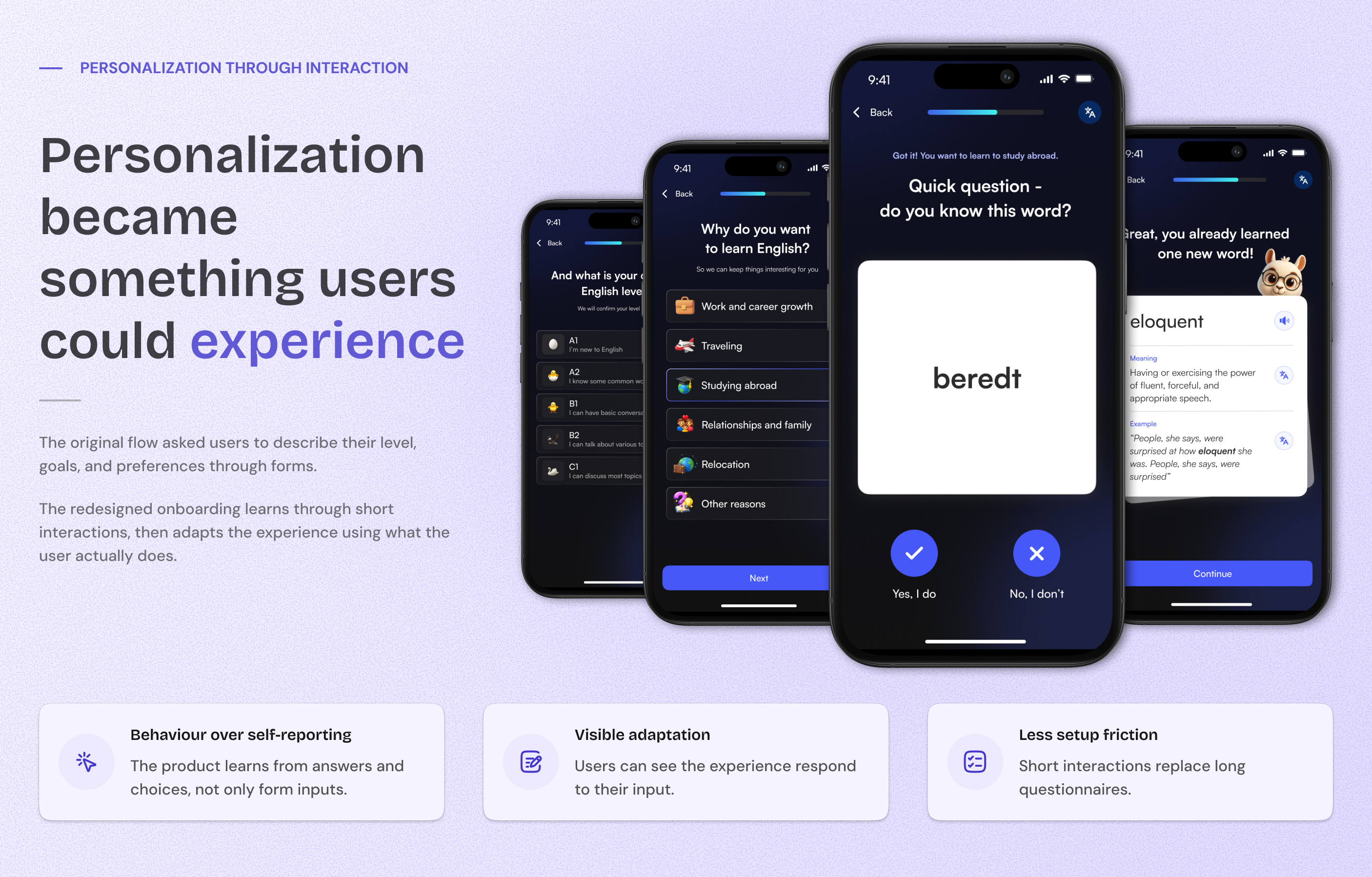 Personalization through interaction